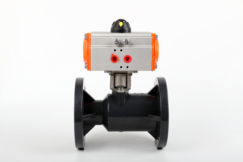 射阳气动法兰一体球阀